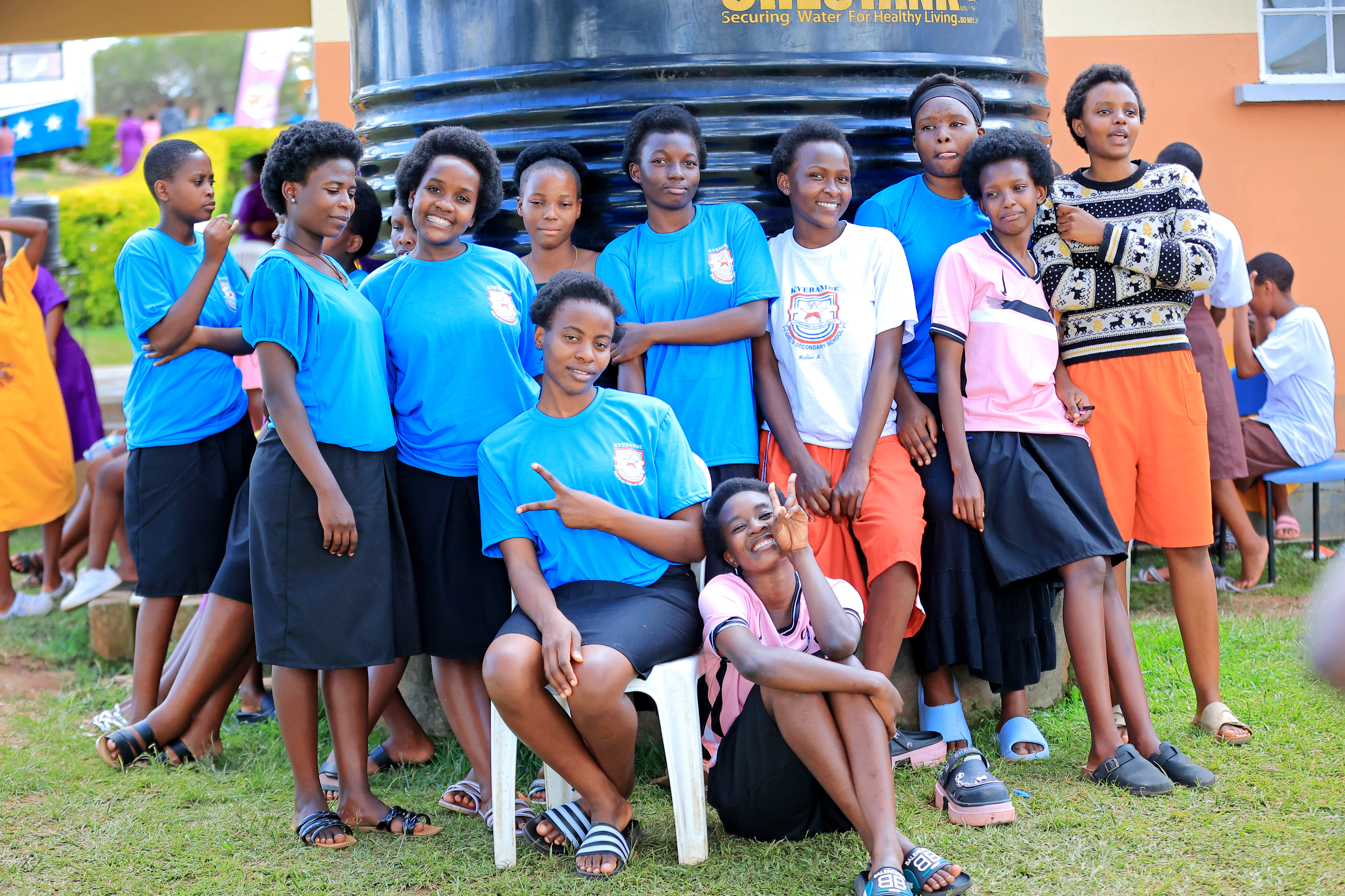 Students at school event